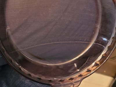 Vintage PYREX Glass Visions Cranberry #229 Fluted Pie Plate 3-Pack