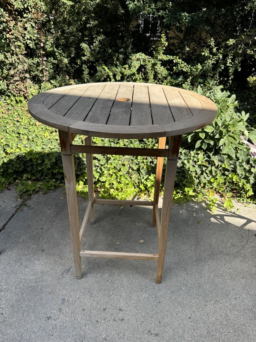 Teak Bar Height Outdoor Table