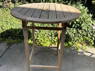 Teak Bar Height Outdoor Table