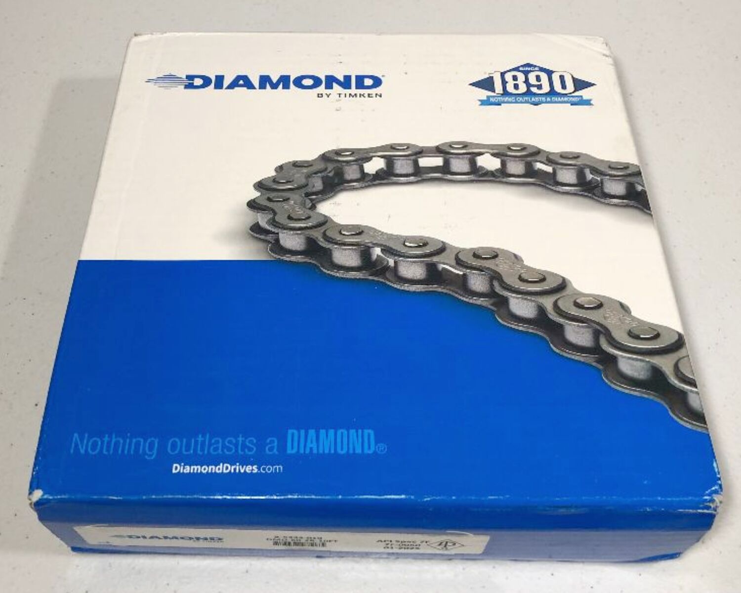 Diamond by Timken #60-2R Double Strand Roller Chain 10FT Roll with Connecting Link - 3/4" Pitch - DMD-06-2R-10FT