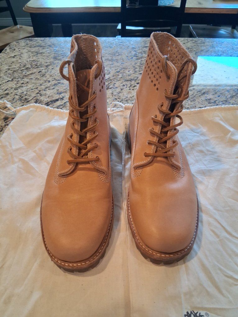 Timberland Perforated Leather Boots Tan Size 9