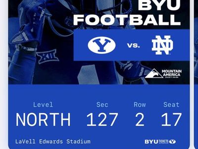 2 tickets for byu vs Notre dame Oct 17
