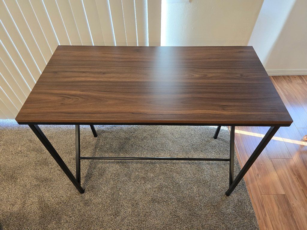 Safco Elevate Standing-Height Desk - Walnut Melamine Laminate - 1957WL