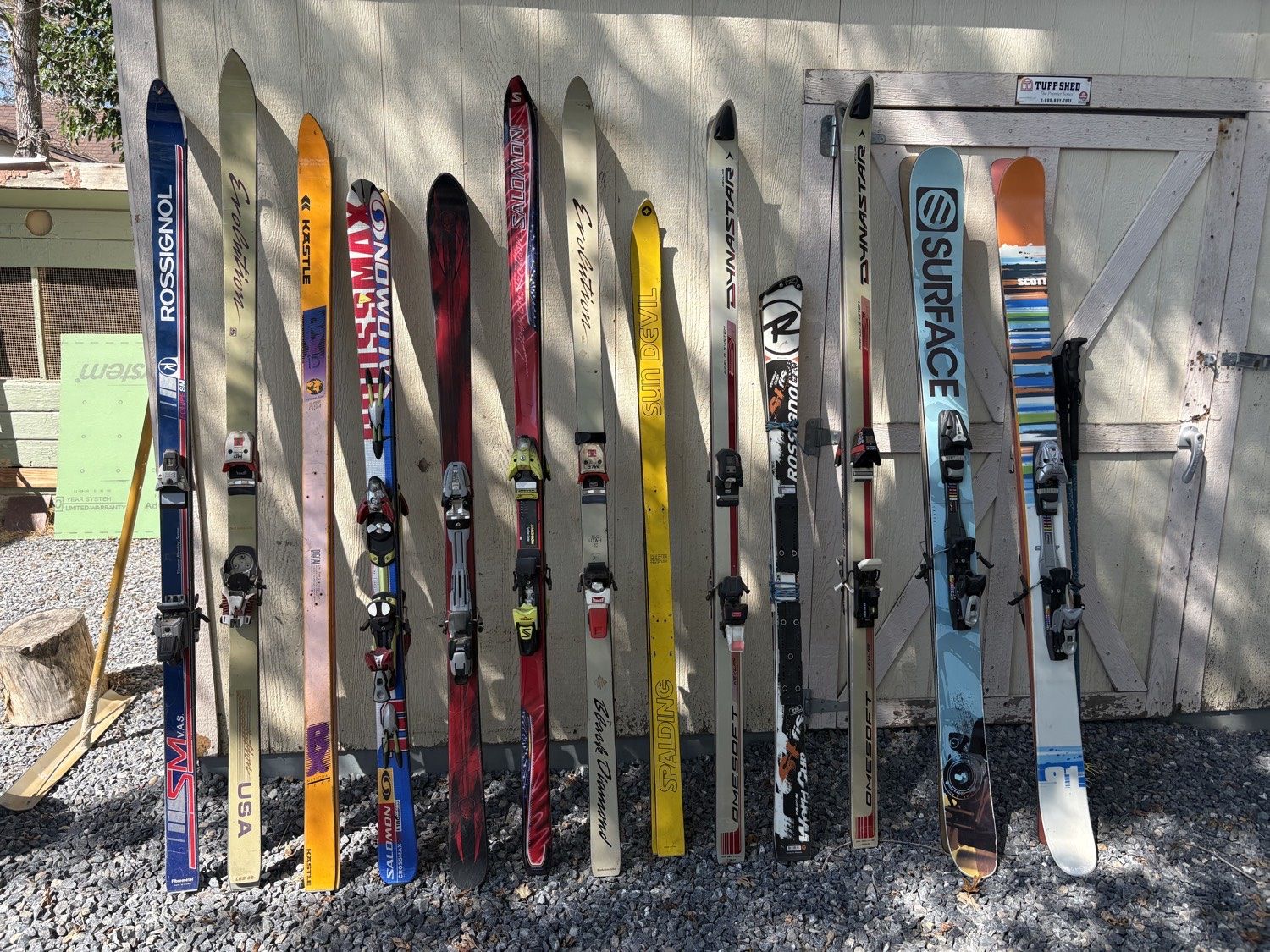 Assorted Used Downhill Skis and Snowboards - Multiple Brands and Sizes