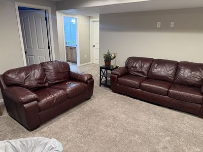Leather Couch and Loveseat