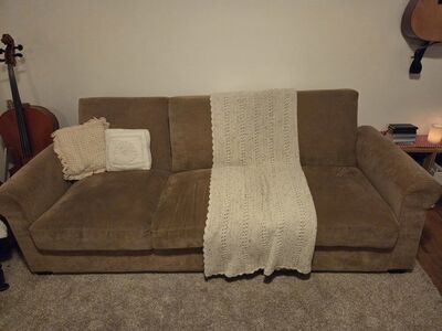 Light brown sleeper couch