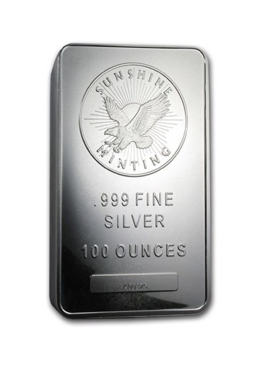 100 oz .999 Fine Silver Bar