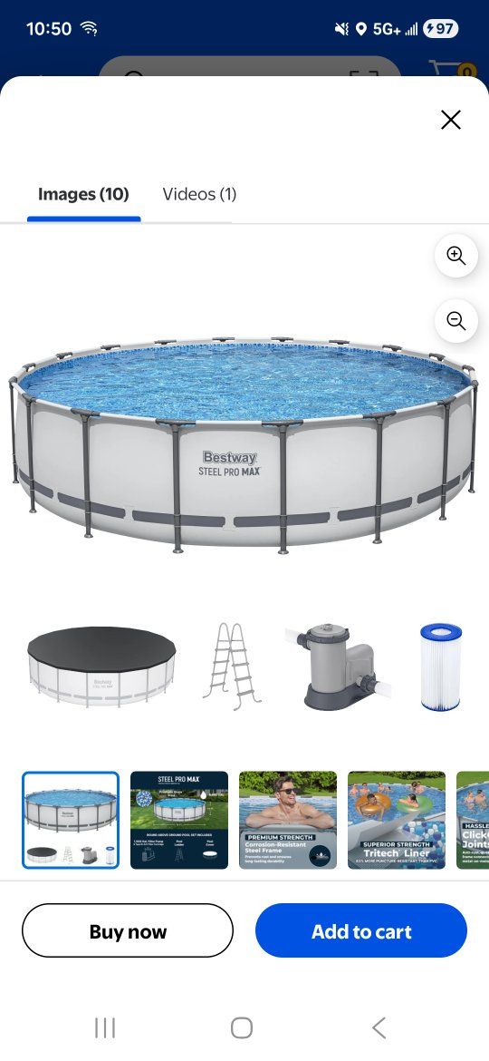 18ft x 48" Metal Frame Round POOL 
Qty-2