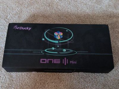 Ducky One 3 Mini Mechanical Keyboard - Blue and Yellow with Extra Keycaps