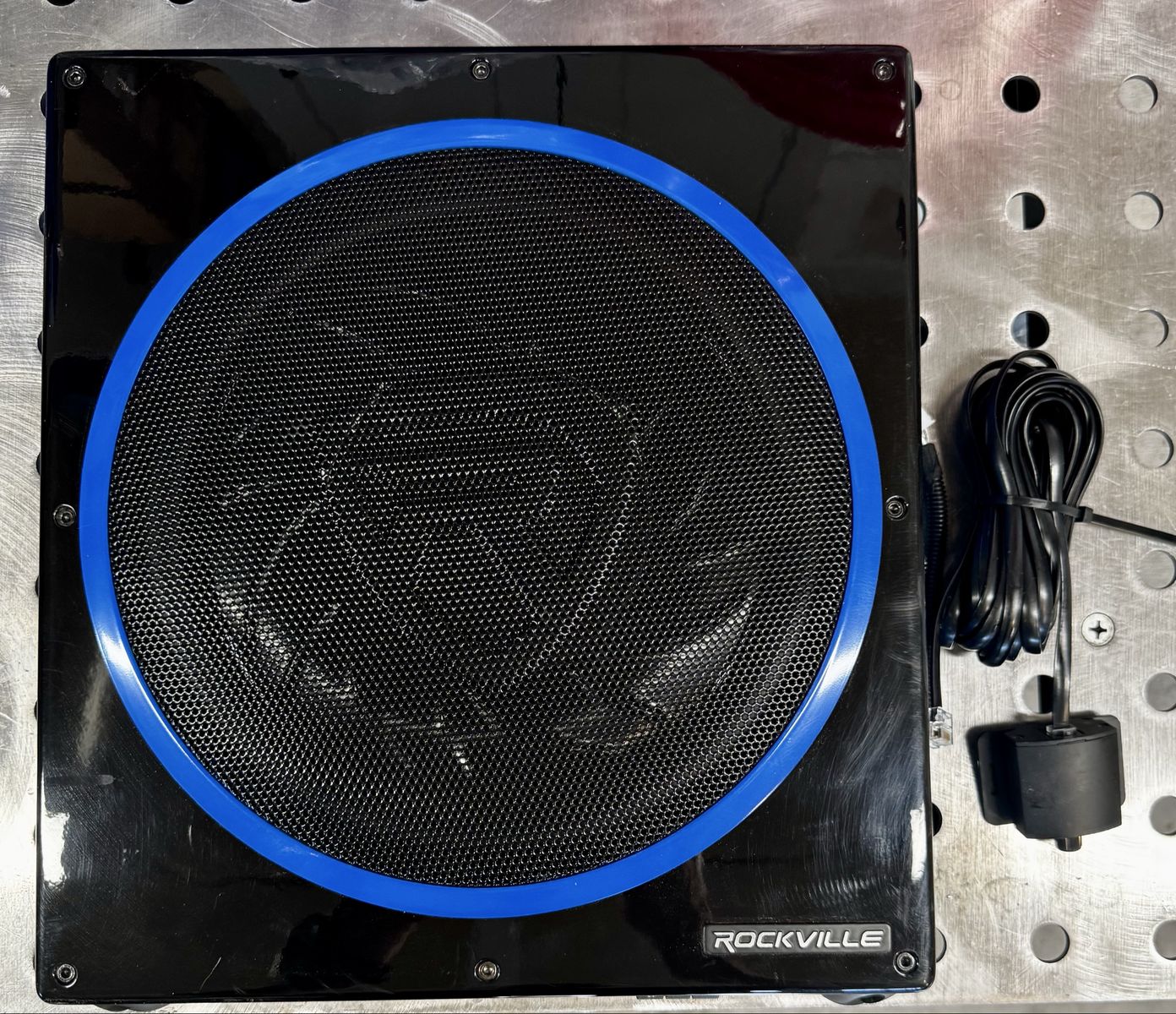 Rockville RW10CA 10" 800w Slim Car Subwoofer Powered Active Sub with Bass Remote