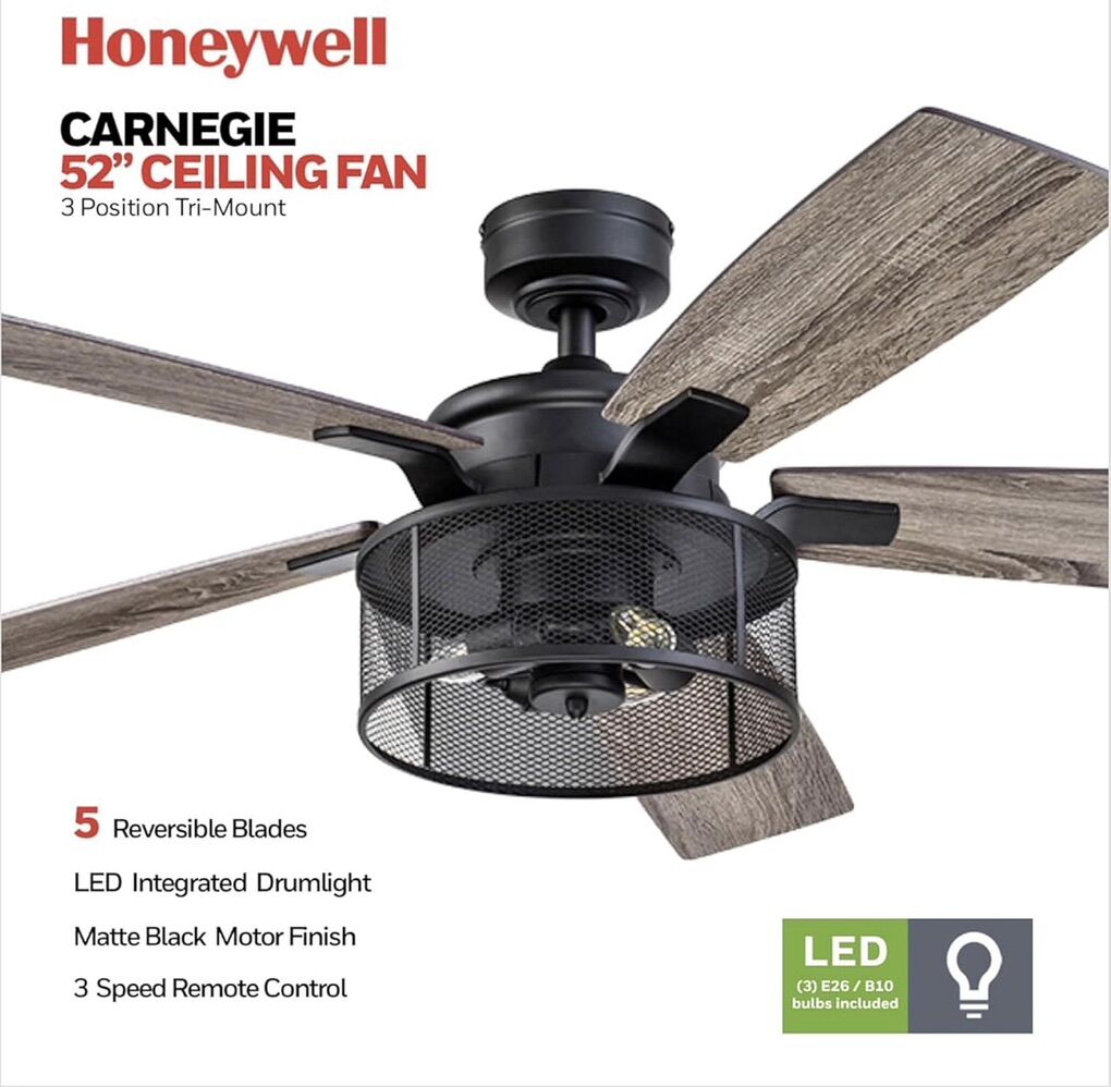Honeywell 52 inch ceiling fan remote included