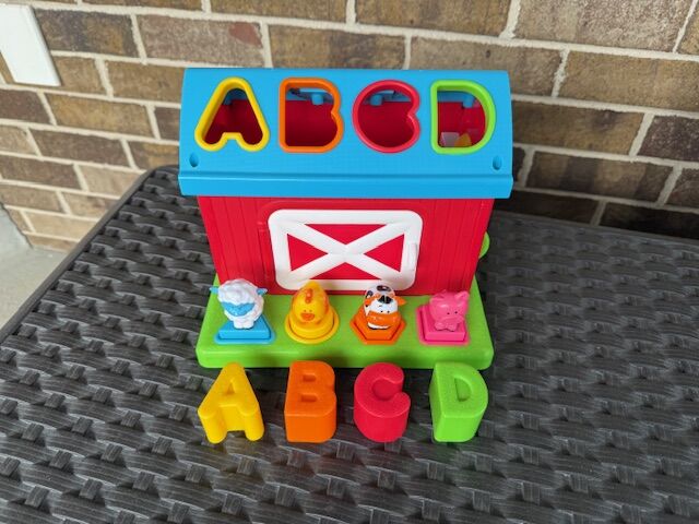 Infantino Learning Barn Shapes Colors ABC Sorting Toy