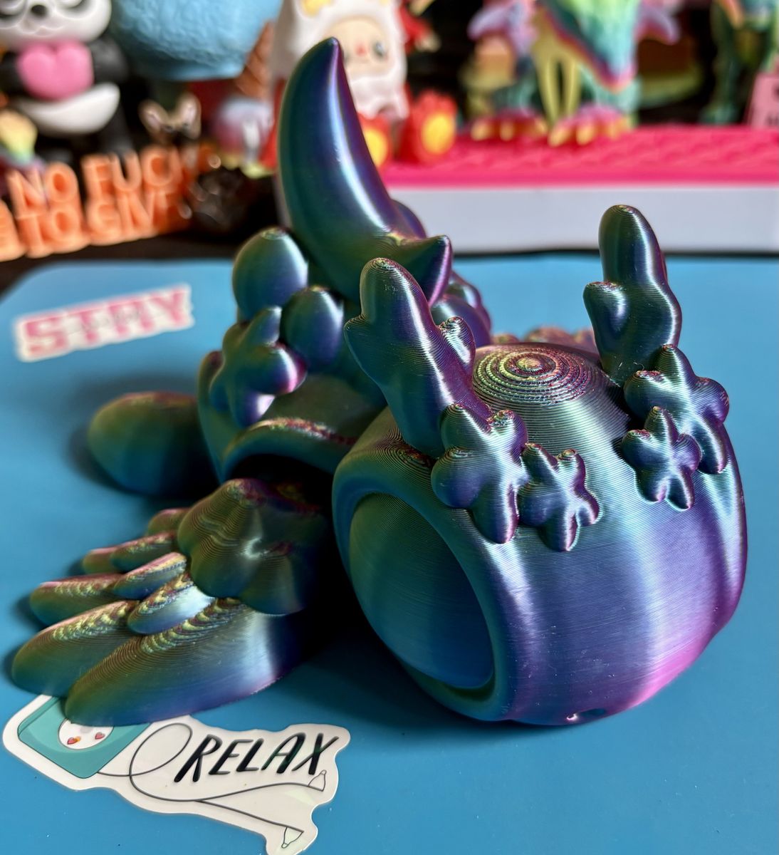 3D Printed Print Printing Rainbow Moon Stars Turtle ADHD AUTISM Fidget Fidgets Toy Toys Dragon