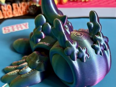 3D Printed Print Printing Rainbow Moon Stars Turtle ADHD AUTISM Fidget Fidgets Toy Toys Dragon