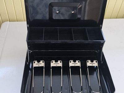 Metal Cash Box with Key Lock - Portable Money Safe for Petty Cash, Fundraising, & More