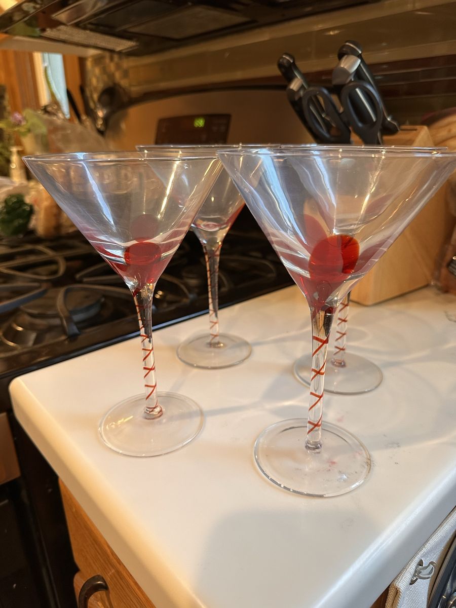 Pottery Barn Festive Martini Glasses