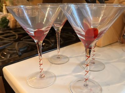 Pottery Barn Festive Martini Glasses