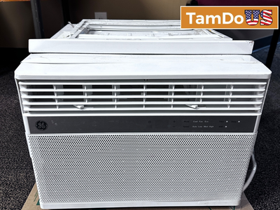 GE 14000 BTU Smart Window Air Conditioner Unit 115V Fits 700 Sq Ft Room Wi-Fi