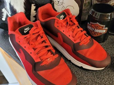 Men's Nike Air Max Red & Black Athletic Shoes - Size 15