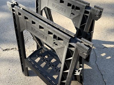 WORX Plastic Folding Sawhorses - Pair