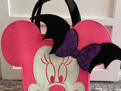 Disney Minnie Mouse Halloween Candy Glow Trick or Treat Reusable Tote Bag Pink