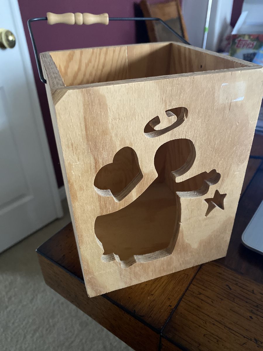Wood Angel Box/basket Craft