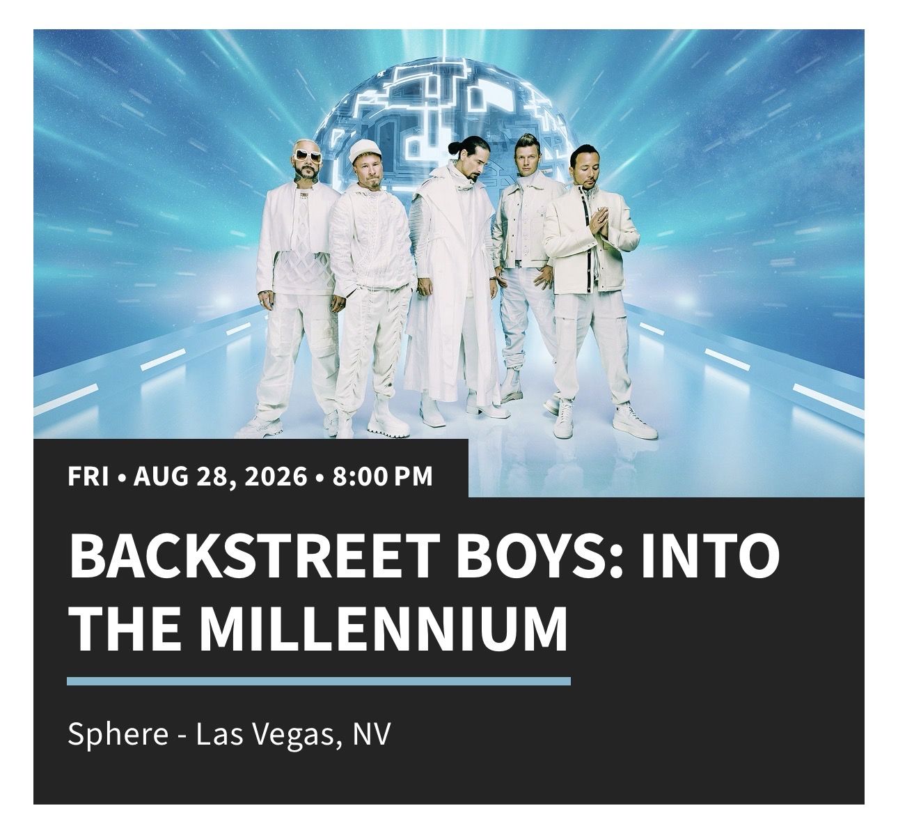 Backstreet Boys GA Tickets August 28th