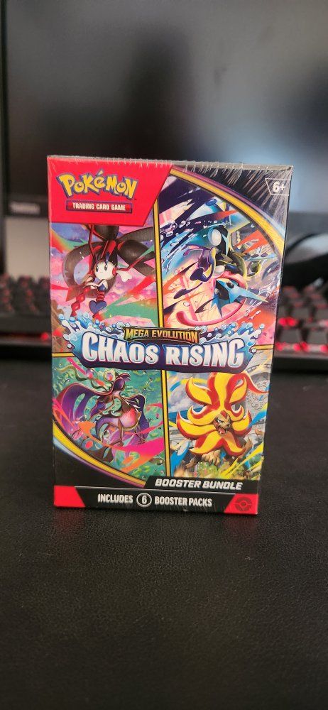 Pokemon TCG Mega Evolution Chaos Rising Booster Bundle - 6 Packs
