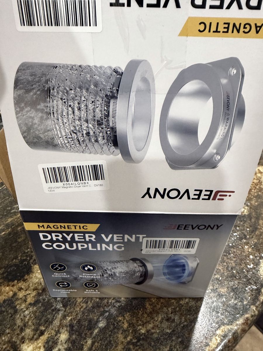 Jeevony Magnetic Dryer Vent Coupling Quick Connect Kit New