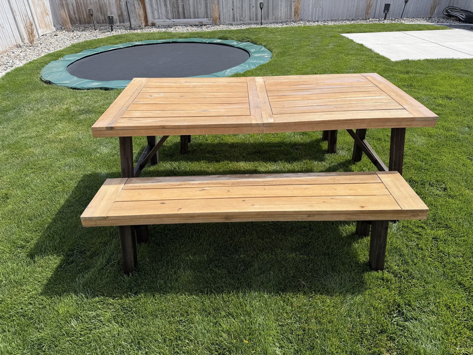 Wood Picnic Table w/ Benches – Great Condition