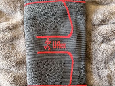 Uflex Knee Compression Sleeve - Gray/Red