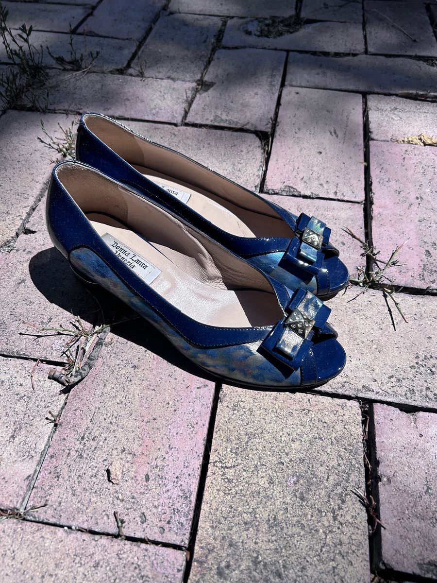 Donna Laura Venezia Blue Decorative Pumps EU Size 37 Used