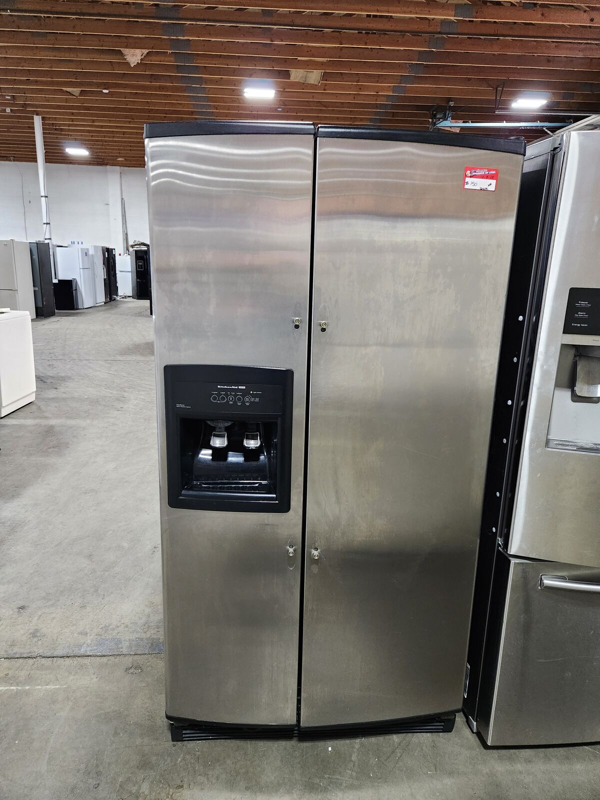 LOW PRICE GUARANTEED! KITCHENAID STAINLESS STEEL SIDE BY SIDE FRIDGE