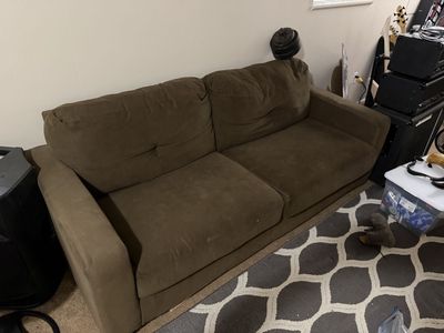 Brown Fabric Sofa Couch