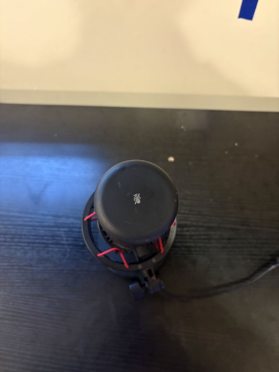 HyperX QuadCast S USB Condenser Gaming Microphone - Black/Red with Red Lighting