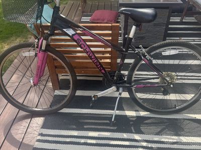 Schwinn Sidewinder 26" Women's Mountain Bike with Basket, Black/Pink