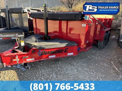 7x14 Diamond C LPT 207 Dump Trailer - 32" Sides - 15.5K GVWR - 14 Ply Tires, Board Brackets, Long Arm Tarp