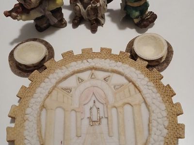 Old King Cole Themed Resin Figurine Set with Castle Base and Miniatures