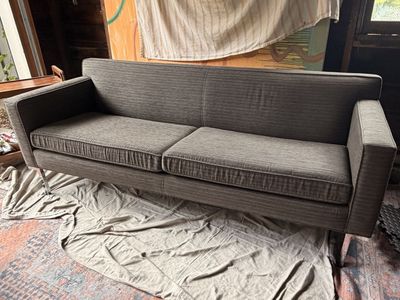 MCM Design Within Reach DWR Theatre Sofa - 3-Seater, Charcoal Gray Fabric
