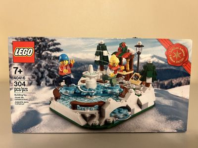LEGO 40416 Limited Edition Winter Skating Rink Building Toy Set, 304 Pieces
