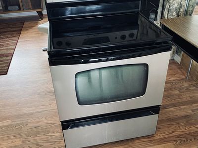 Free Amana Electric Range Stove with Smooth Glass Cooktop Stainless Steel