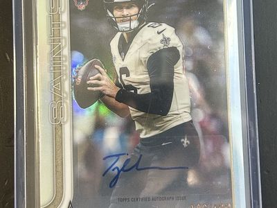Tyler Shough Topps chrome signed football card rare