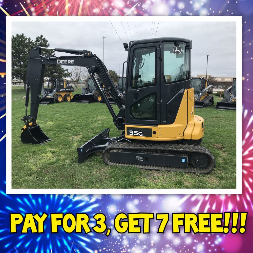 MINI EXCAVATOR RENTAL AVAILABLE- PAY FOR 3, GET 7 FREE