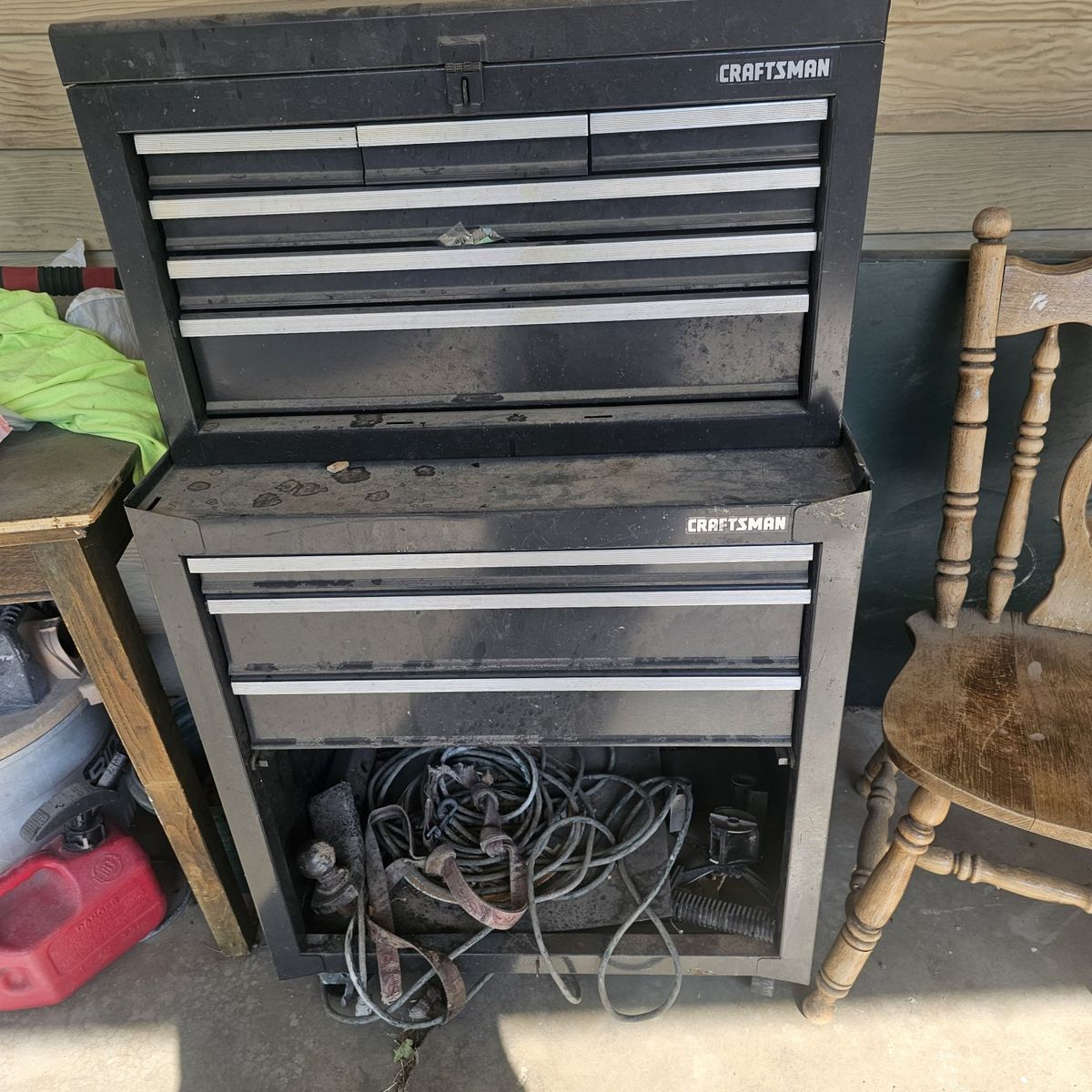 Craftsman Rolling Tool Box Chest Combo Black Multi-Drawer