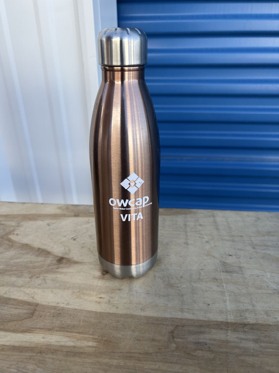 OWCAP VITA rose gold stainless steel water bottle