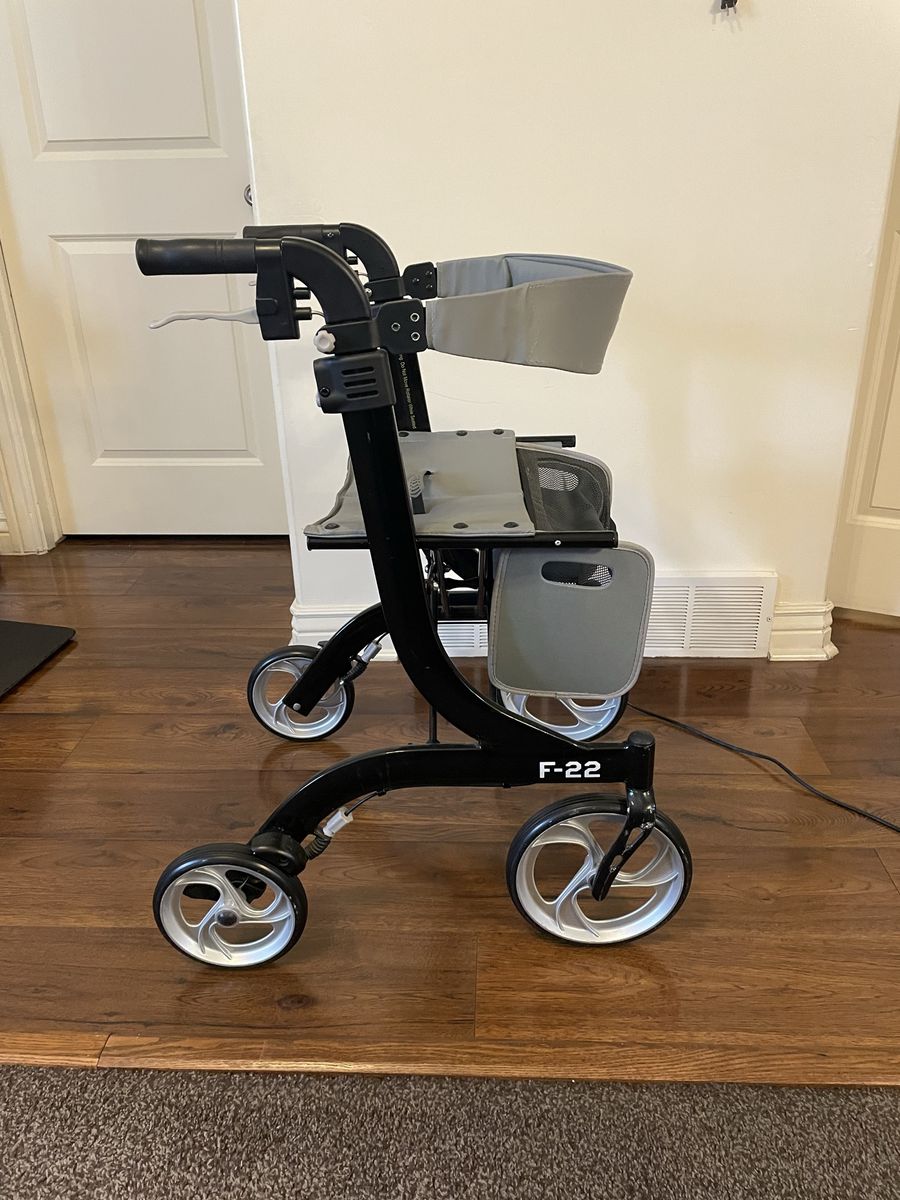 Drive Medical Nitro Rollator F-22 (Used) - Lightweight Folding Walker with Seat & Storage