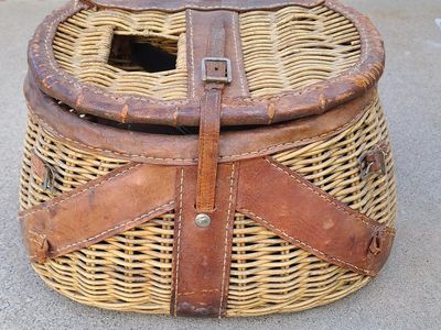 Old Wicker Fishing Basket