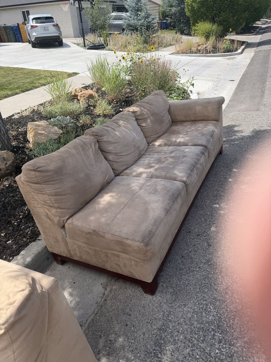 Large Beige Sectional Sofa - Used Condition