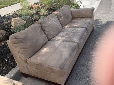 Large Beige Sectional Sofa - Used Condition