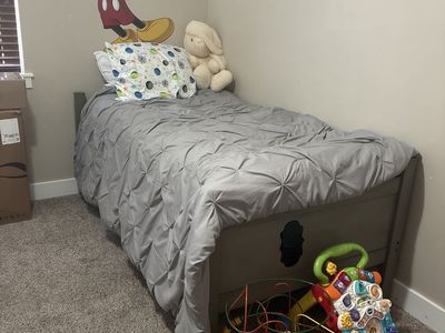 2 twin mattresses w/ a twin bed asking 75.00 obo